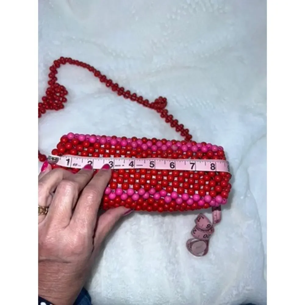 NWT Kate Spade x Target Women's Red & Pink Beaded Shoulder‎ Bag Casual